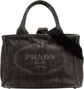 Prada Pre-owned Tote Bags, female, Black, Size: ONE SIZE Pre-owned Vintage Tote Bag