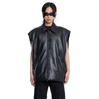 Balenciaga Sleeveless Bomber in supersoft leather