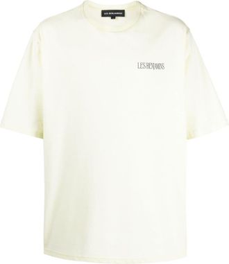 Les Benjamins logo-print cotton T-shirt - men - Cotton - L - Yellow
