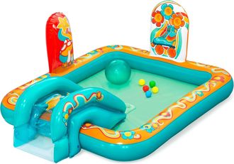 OEM Piscinas Y Ba&ntilde;os Infantiles Retro Groove Zona De Juegos Hinchable Y Piscina - 193 Cm X 152 Cm X 74 Cm - Multicolor