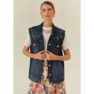 Exquise Serena Denim Vest in Indigo at Nordstrom, Size Medium