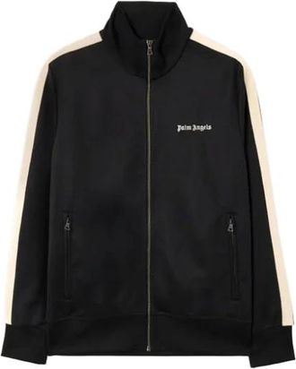 Palm Angels Classic Logo Track Jacket - Heren - Vesten met rits - Zwart - L - Polyester - Hoodies & sweatvesten
