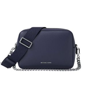 Michael Kors Cross Body Bags, female, Blue, Size: ONE SIZE Bryant Medium Pebbled Leather Camera Crossbody Bag