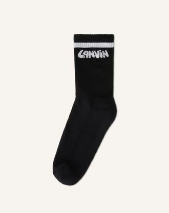 Lanvin Cotton Socks in Black at Nordstrom