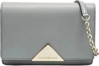 Armani Pre-owned Cross Body Bags, female, Blue, Size: ONE SIZE Pre-owned Leather Crossbody Bag
