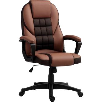 HOMCOM Homcom - Executive Office Chair High Back Computer Chair with Armrests Brown