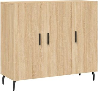 vidaXL Sideboard Sonoma Oak 90x34x80 cm Engineered Wood Vidaxl