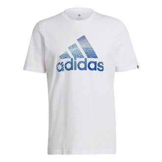adidas M Extmo Pff T Alphabet Logo Round Neck Sports Short Sleeve White GL2398