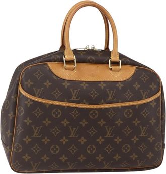 Louis Vuitton Deauville Handbag Monogram Canvas Brown Canvas Handbag (Pre-Owned)