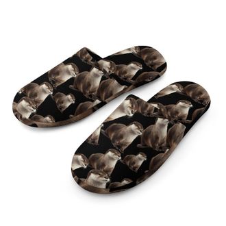 Generic Otter Animal Mens Cozy Memory Foam Slippers Warm Cotton House Shoes Comfy Slipper for Indoor Outdoor