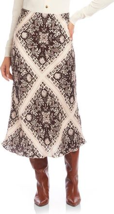 Fifteen Twenty Mia Print Midi Skirt at Nordstrom, Size Medium
