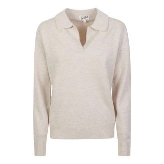 MC2 Saint Barth Maglia Scollo a V Eze - - Knitwear - Donna - Beige - XS