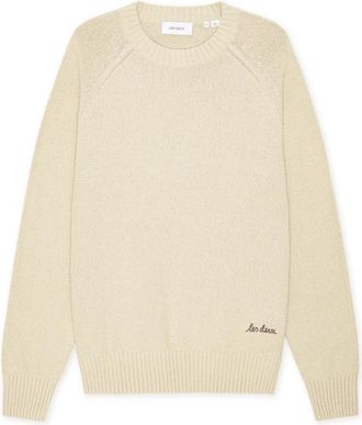 Les Deux Rondgebreide trui - Heren - Ronde hals truien - Beige - M - Truien & Vesten