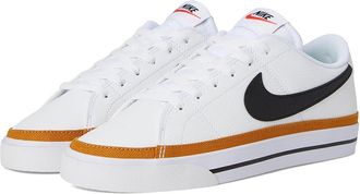 Nike Court Legacy Next Nature Womens Shoes White/Black/Desert Ochre/Team Orange/Volt : 10.5 B - Medium, Synthetic