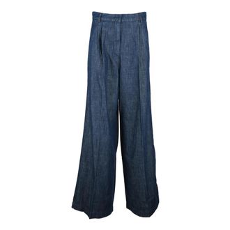 Max Mara Dames, Broeken, Blauw, Maat: 3XS