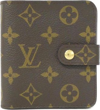 Louis Vuitton Brown Coated Canvas Wallet (Bi-Fold) (Pre-Owned)