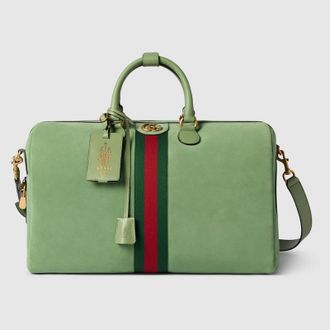 Gucci Savoy Medium Duffle Bag, Green, Suede