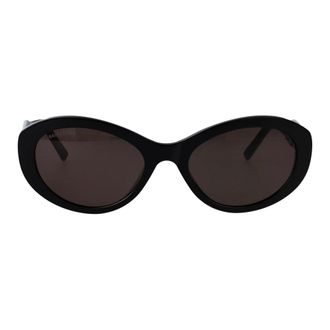 Balenciaga Ovale Zonnebril - unisex - Accessoires - Zwart - Maat: 56 MM Nylon