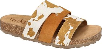 Yokono Schoenen, Dames, Beige, 41 EU, Leer, Jerba-116 Slippers