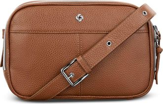 Samsonite Mobile Solution 2 Leather Crossbody Bag in Cognac at Nordstrom
