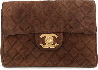 Chanel Matelasse Brown Suede Backpack (Pre-Owned)