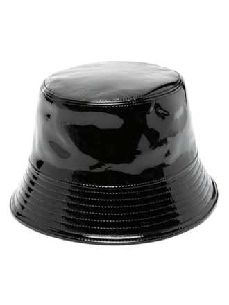 Prada Cappello bucket con logo a triangolo - Nero