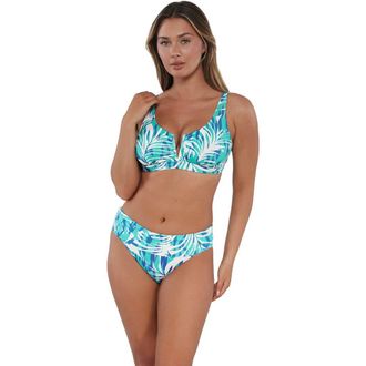 Sunsets Vienna V-Wire Bikini Swimsuit Top - D Cup in Sea Breeze Sandbar Rib at Nordstrom, Size 36