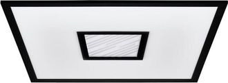 Eglo Eglo - Plafoniera Moderna Bordonara Alluminio Nero Luce Led Integrato 21,5W