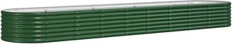 vidaXL Vidaxl - Jardinera arriate acero galvanizado verde 368x80x36 cm