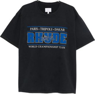 Rhude Graphic T-shirt - Heren - T-shirts - Zwart - 2XL - Tops