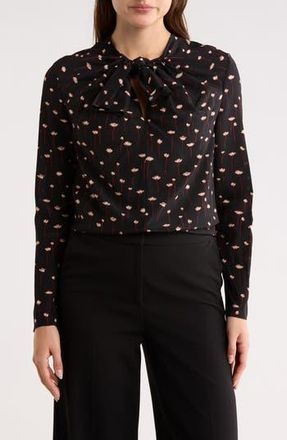 Longchamp Woven Silk Top in Black at Nordstrom Rack, Size 4 Us / 36 Fr