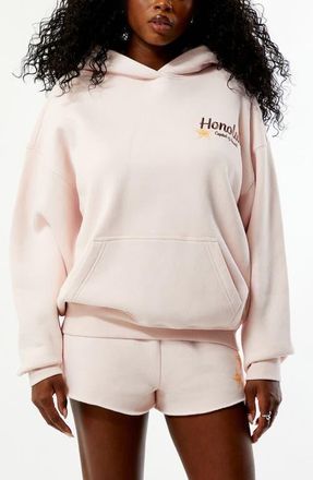 PacSun Honolulu Graphic Print Hoodie in Light Pink at Nordstrom, Size Xx-Small