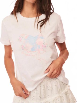 LoveShackFancy Lia Earth Day Tee In White