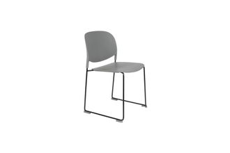 White Label Silla polipropileno gris