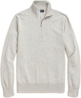 Brooks Brothers Supima Cotton Half Zip Pullover in Grey Heather at Nordstrom Rack, Size Large