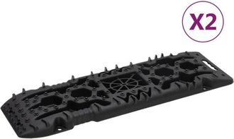 vidaXL Tablas De Tracci&oacute;n 2 Unidades Nailon Negro 107x31x7 Cm Vidaxl