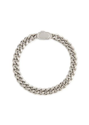 Craftd London Cuban Rhodium-plated Chain Bracelet - Silver - 19
