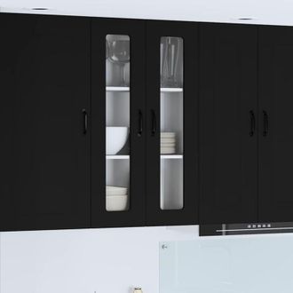 vidaXL vidaXL Pensile cucina Nero 60 x 31 x 100 cm Legno multistrato