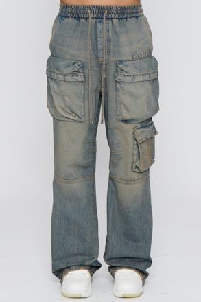 Amiri DRAWSTRING BAGGY CARGO JEAN Size: L, colour: BLUE