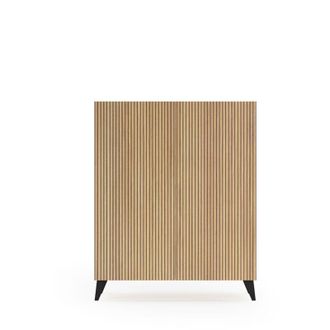 HERDASA Zapatero modelo MALMO, en melamina color roble dorado, puerta vallada y pata negra