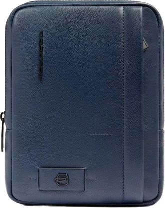 Piquadro W137 Crossbody Tas - Heren - Schoudertassen - Blauw - ONE Size - Katoen - Tassen