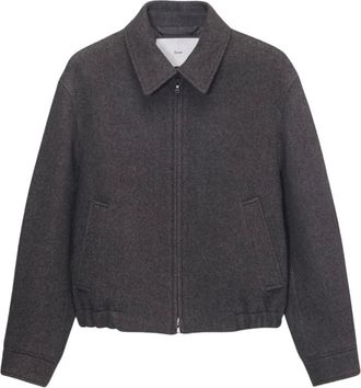 Dunst Jassen, Heren, Grijs, L, Wol, Colbert met wollen blouson