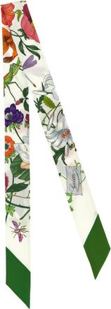 Gucci Green Floral Bandana Scarf