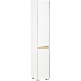 Kleankin Kleankin - Armario Alto De Ba&ntilde;o Columna Auxiliar De Ba&ntilde;o De 5 Niveles Con Estantes Ajustables Armario Multiusos Para Ducha Aseo Dormitorio 30x33x165 C