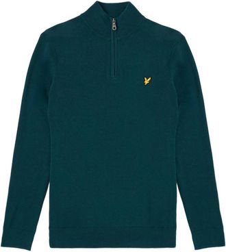 Lyle & Scott Truien & Vesten, Heren, Blauw, XS, Katoen, Mid Knits Katoen Quarter Zip Jumper