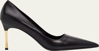 Gucci 85mm Trinity Leather Pointed-Toe Pumps