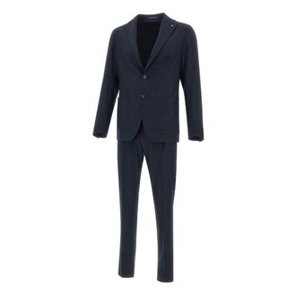 Tagliatore Single Breasted Suits, male, Blue, Size: S Cool Wool Two-Piece Suit