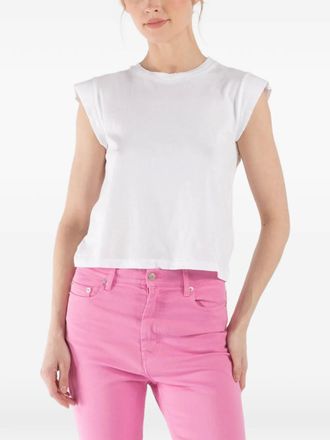 The Great. Peak Shoulder T-shirt - Wit