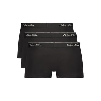 Calvin Klein Logo-Waistband Cotton Boxer Shorts - Black