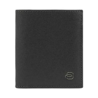 Piquadro Wallets & Cardholders, male, Black, Size: ONE SIZE Black leather wallet and cardholder